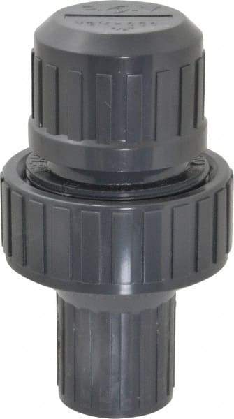 Plast-O-Matic - 1/2" Pipe, 100 Max psi, PVC, Normally Closed Design Vacuum Breaker Valve - Viton Seal, NPT End Connections - Industrial Tool & Supply