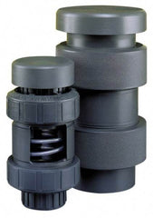 Plast-O-Matic - 1-1/2" Pipe, 100 Max psi, PVC, Normally Closed Design Vacuum Breaker Valve - EPDM Seal, PTFE Encapsulated Stainless Steel Spring, NPT End Connections - Industrial Tool & Supply