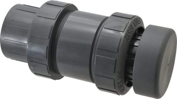 Plast-O-Matic - 2" Pipe, 100 Max psi, PVC, Normally Closed Design Vacuum Breaker Valve - Viton Seal, PTFE Encapsulated Stainless Steel Spring, NPT End Connections - Industrial Tool & Supply