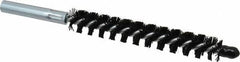 Schaefer Brush - 4" Brush Length, 9/16" Diam, Nylon Single Stem, Single Spiral Condenser Tube Brush - 6-1/4" Long, Nylon, 12-24 Female Connection - Industrial Tool & Supply