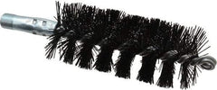 Schaefer Brush - 5" Brush Length, 2" Diam, Nylon Single Stem, Single Spiral Tube Brush - 7-1/4" Long, Nylon, 1/4" NPSM Male Connection - Industrial Tool & Supply