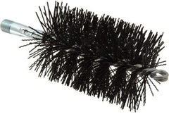 Schaefer Brush - 5" Brush Length, 3" Diam, Nylon Single Stem, Single Spiral Tube Brush - 7-1/4" Long, Nylon, 1/4" NPSM Male Connection - Industrial Tool & Supply