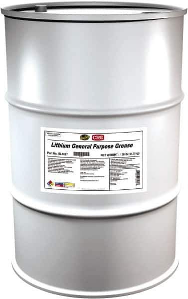 CRC - 120 Lb Keg Lithium-12 Gel Paste Grease - Amber, Nonflammable, 250°F Max Temp, NLGIG 2, - Industrial Tool & Supply