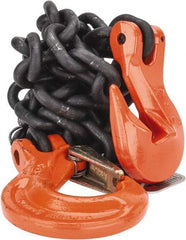 Pewag - 5' Long, 7,100 Lb Basket Capacity, 7,100 Lb Vertical Capacity, Alloy Steel Web Sling - SSG Chain Sling, 3/8" Diam Chain, Silver (Color), with Grab Hook & Sling Hook - Industrial Tool & Supply