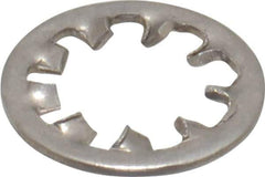 Made in USA - 1/4" Screw, 0.267" ID, Stainless Steel Internal Tooth Lock Washer - 0.478" OD, Uncoated, Grade 316 - Industrial Tool & Supply
