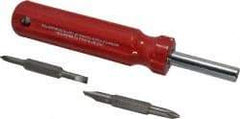 Value Collection - 4 Piece Phillips & Slotted Screwdriver Set - Blade Sizes: Width 3/16 & 9/32, Bit Sizes: Philips #1 & #2, Tip Thickness: 3/16 & 1/4 - Industrial Tool & Supply