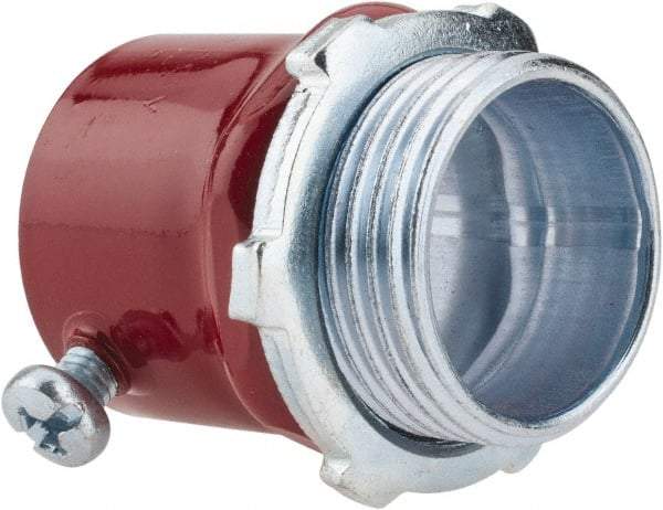Thomas & Betts - 1" Trade, Steel Set Screw Straight EMT Conduit Connector - Noninsulated - Industrial Tool & Supply