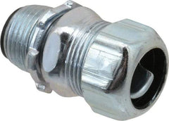 Thomas & Betts - 3/8" Trade, Steel Threaded Straight Liquidtight Conduit Connector - Insulated - Industrial Tool & Supply