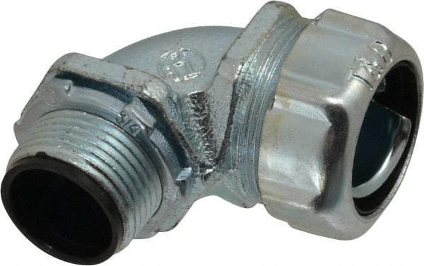 Thomas & Betts - 3/4" Trade, Steel Threaded Angled Liquidtight Conduit Connector - Insulated - Industrial Tool & Supply