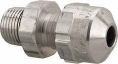 Thomas & Betts - 0.15 to 0.27" Cable Capacity, Class 1, Gas & Vapor Environments, Straight Strain Relief Cord Grip - 1/2 NPT Thread, Aluminum - Industrial Tool & Supply