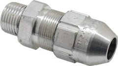 Thomas & Betts - 1/4 to 0.4" Cable Capacity, Class 1, Gas & Vapor Environments, Straight Strain Relief Cord Grip - 1/2 NPT Thread, Aluminum - Industrial Tool & Supply