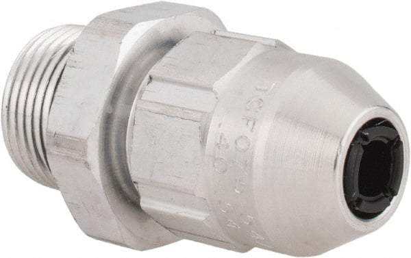 Thomas & Betts - 0.4 to 0.54" Cable Capacity, Class 1, Gas & Vapor Environments, Straight Strain Relief Cord Grip - 3/4 NPT Thread, Aluminum - Industrial Tool & Supply
