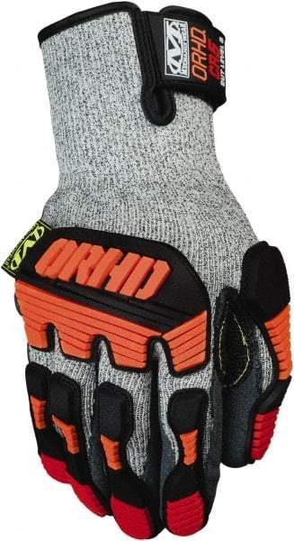 Mechanix Wear - Size S (8), ANSI Cut Lvl 4, Puncture Lvl 4, Abrasion Lvl 1, Nitrile Coated 13-Guage Knit Cut Resistant Gloves - 11" Long, Palm & Fingers Coated, 13-Gauge Knit Lining, Open Cuff, Gray, Paired - Industrial Tool & Supply