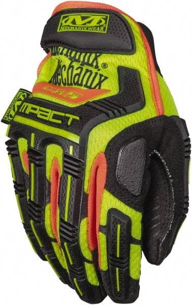Mechanix Wear - Size M (9), ANSI Cut Lvl 5, Puncture Lvl 5, Abrasion Lvl 3, Synthetic Leather Cut Resistant Gloves - 10" Long, ArmorTex Cut Lining, Hook & Loop Cuff, Hi-Vis Yellow, Paired - Industrial Tool & Supply