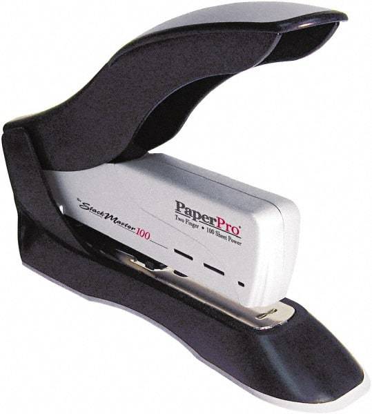 PaperPro - 100 Sheet Full Strip Desktop Stapler - Black/Silver - Industrial Tool & Supply