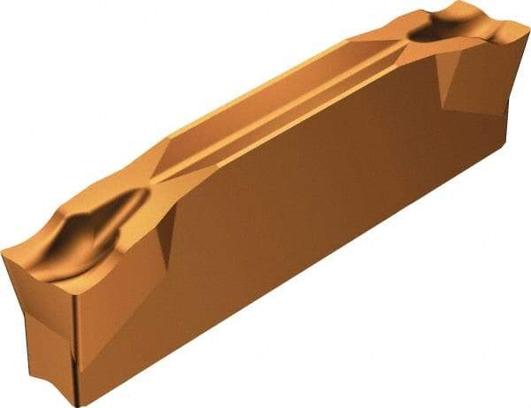 Sandvik Coromant - R123x2J CM 1125 Grade, 0.1969" Cutting Width, Carbide Cutoff Insert - 5° Right Hand Lead Angle, 0.0079" Cnr Rad, TiAlN Coated - Industrial Tool & Supply