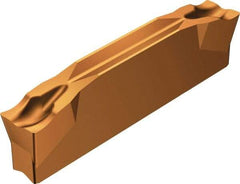 Sandvik Coromant - R123x2J CM 1125 Grade, 0.1969" Cutting Width, Carbide Cutoff Insert - 5° Right Hand Lead Angle, 0.0079" Cnr Rad, TiAlN Coated - Industrial Tool & Supply