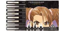 Prismacolor - Black, Sepia Art Marker - Brush Tip, Alcohol Based Ink - Industrial Tool & Supply