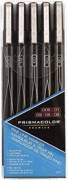 Prismacolor - Black Art Marker - Fine Tip, Alcohol Based Ink - Industrial Tool & Supply