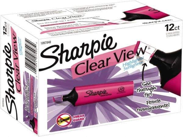 Sharpie - Fluorescent Pink Highlighter - Chisel Tip, AP Nontoxic Ink - Industrial Tool & Supply
