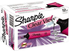 Sharpie - Fluorescent Pink Highlighter - Chisel Tip, AP Nontoxic Ink - Industrial Tool & Supply