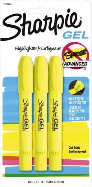 Sharpie - Fluorescent Yellow Highlighter - Chisel Tip, AP Nontoxic Ink - Industrial Tool & Supply