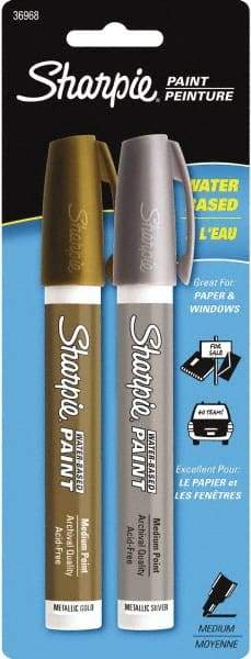 Sharpie - Gold and Silver Paint Marker - Medium Tip - Industrial Tool & Supply