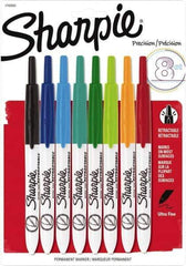 Sharpie - Assorted Colors, Permanent Marker - Retractable Ultra Fine Tip, AP Nontoxic Ink - Industrial Tool & Supply