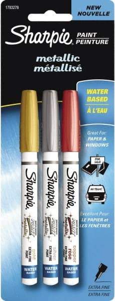 Sharpie - Gold, Silver, Copper Paint Marker - Extra Fine Tip - Industrial Tool & Supply