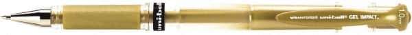 Uni-Ball - 1mm Stick Pen - Gold - Industrial Tool & Supply