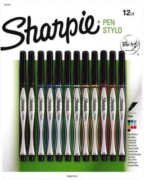 Sharpie - Fine Point Porous Point Pen - Assorted Colors - Industrial Tool & Supply