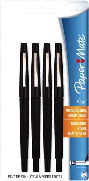 Paper Mate - Medium Porous Point Pen - Black - Industrial Tool & Supply