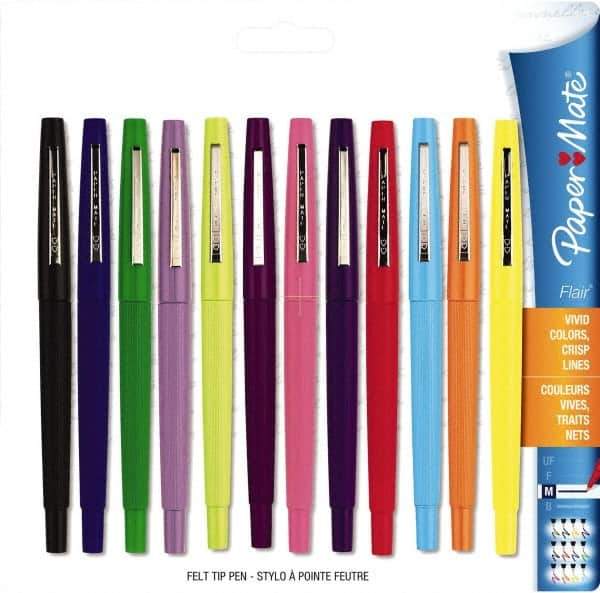 Paper Mate - Medium Porous Point Pen - Assorted Colors - Industrial Tool & Supply