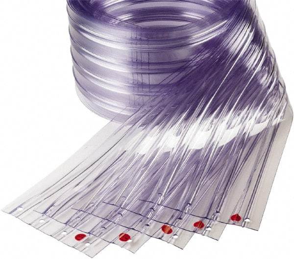TMI, LLC - Clear Ribbed Replacement Strips, Low Temperature Dock Curtain Strips - 8" Wide x 8' Long x 0.072" Thick, PVC - Industrial Tool & Supply