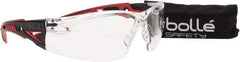 bolle SAFETY - Clear Lenses, Frameless Safety Glasses - Anti-Fog, Scratch Resistant, Size Universal, Wrap Around - Industrial Tool & Supply