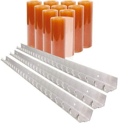 Aleco - 7' Door Width x 10' Door Height PVC Smooth Strip Door Kit - Light Beige Tint - Industrial Tool & Supply
