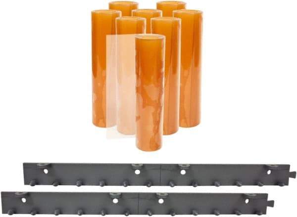 Aleco - 4' Door Width x 7' Door Height PVC Smooth Strip Door Kit - Light Beige Tint - Industrial Tool & Supply