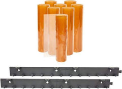 Aleco - 4' Door Width x 7' Door Height PVC Smooth Strip Door Kit - Light Beige Tint - Industrial Tool & Supply