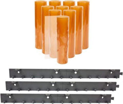 Aleco - 5' Door Width x 8' Door Height PVC Smooth Strip Door Kit - Light Beige Tint - Industrial Tool & Supply