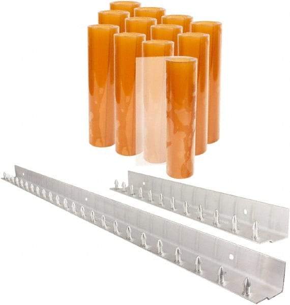 Aleco - 6' Door Width x 8' Door Height PVC Smooth Strip Door Kit - Light Beige Tint - Industrial Tool & Supply