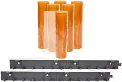 Aleco - 3' Door Width x 7' Door Height PVC Smooth Strip Door Kit - Light Beige Tint - Industrial Tool & Supply