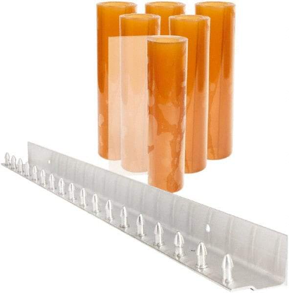 Aleco - 3' Door Width x 7' Door Height PVC Smooth Strip Door Kit - Light Beige Tint - Industrial Tool & Supply