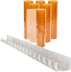 Aleco - 3' Door Width x 7' Door Height PVC Smooth Strip Door Kit - Light Beige Tint - Industrial Tool & Supply