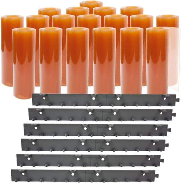 Aleco - 12' Door Width x 12' Door Height PVC Smooth Strip Door Kit - Light Beige Tint - Industrial Tool & Supply