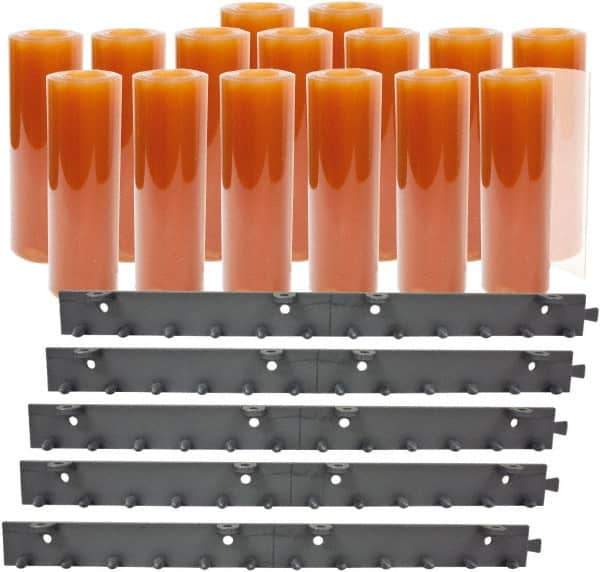 Aleco - 5' Door Width x 8' Door Height PVC Smooth Strip Door Kit - Light Beige Tint - Industrial Tool & Supply