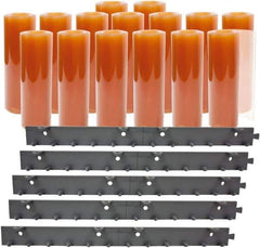 Aleco - 5' Door Width x 8' Door Height PVC Smooth Strip Door Kit - Light Beige Tint - Industrial Tool & Supply