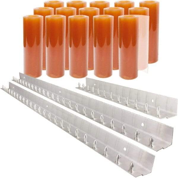 Aleco - 10' Door Width x 10' Door Height PVC Smooth Strip Door Kit - Light Beige Tint - Industrial Tool & Supply
