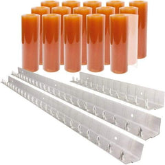 Aleco - 10' Door Width x 10' Door Height PVC Smooth Strip Door Kit - Light Beige Tint - Industrial Tool & Supply