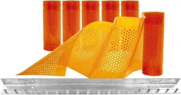 Aleco - 3' Door Width x 7' Door Height PVC AmberTech Anti-Insect Strip Door Kit - Amber - Industrial Tool & Supply