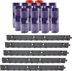 Aleco - 10' Door Width x 10' Door Height PVC Clear Smooth Anti-Insect Strip Door Kit - Clear - Industrial Tool & Supply